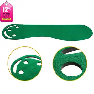 Para Venda de Rim-Shaped Rubber Golf Putting Green Mat Prática Indoor Golfe Putting Mat