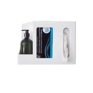 Dispensador de pañuelos de baño acrílico multifuncional hecho a mano, estuche montado en la pared con desinfectante de manos para soporte de caja de pañuelos - Product Image 5