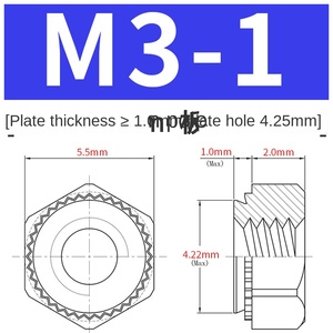Thép không gỉ hình lục giác Vòng Nut BOBS-M3M4M5M6M8-1/2 Carbon thép mạ kẽm Nut với Hex đầu - Product Image 6