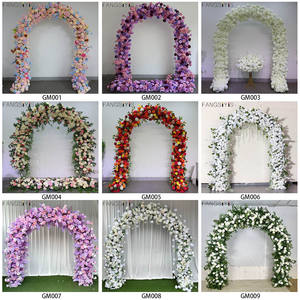 Usine En Gros Fleur Artificielle Tout Rose Fleur Mur Intérieur Arche De Fleurs De Mariage pour La Décoration De Mariage - Product Image 5