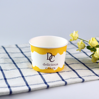 Gobelets en papier pour crème glacée avec couvercles, logo personnalisé, 5 oz, 6 oz, mini-gobelets, ensemble de gobelets en papier pour crème glacée, contenants pour desserts