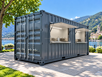 ETODEVICE Cuisine modulaire extérieure en conteneur maritime, bâtiment de restauration personnalisé, restaurant préfabriqué en conteneur maritime