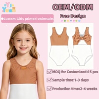 Maillots de bain une pièce personnalisés pour filles avec nœud au dos et découpes, séchage rapide et tissu extensible, échantillon rapide en 1 à 3 jours
