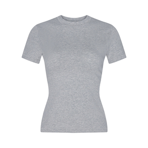 Sky <strong>blue</strong> Women's Summer T-shirt High Quality Custom Embroidery Women's <strong>Crop</strong> <strong>tops</strong> Slim fit t shirt - Product Image 4