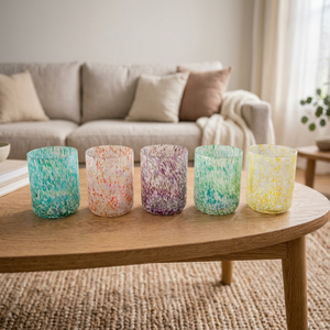 Shri Govind International Handmade Eco-Friendly Nordic Medium Cylinder Glass <b>Candle</b> Holder Embossed Design Mercury Finish - Product Image 1