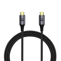 Câble de données mâle à coque métallique forte 20Gbps 100W Type c Transfert audio rapide 8K HD Fil de charge en nylon tressé pour ordinateur portable
