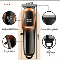 Tondeuse à cheveux anti-rayures 6500 tr/min, lame en forme de R, 3 peignes de guidage, design à crochet, type C, portable, tondeuse professionnelle pour hommes