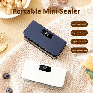 Home Organization Mini Bag Sealer <b>Small</b> Portable Plastic Food Storage 1600mAh Battery 5V Six Adjustable Temperature Back - Product Image 6
