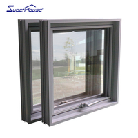 Ventana Abatible de Aluminio con Aislamiento Acústico y Térmico AS2047, Doble Vidrio Templado, Función de Toldo