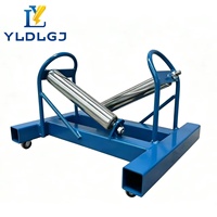 Galet de tirage de câble industriel YILI à cadre en V, robuste, avec roues, pour projets professionnels de distribution d'énergie
