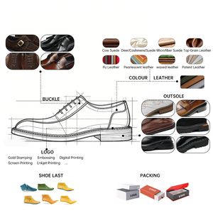 Zapatos Oxford de Vestir con Cordones, Hechos a Medida, de Cuero Vacuno, Impermeables, Cómodos y Resistentes, con Tacón de Goma y Suela de Madera - Product Image 4