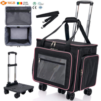 Valise à roulettes Oxford pour enseignants, sac de rangement multi-usages pour outils, transport à la main, à l'épaule et avec poignée de chariot amovible