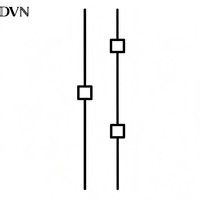 Balustres en fer forgé avec revêtement en poudre antirouille DVN, balustres rectangulaires doubles, design métallique pour la balustrade d'escalier intérieure de la villa de Dubaï