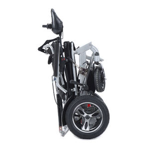 كرسي متحرك كهربائي قابل للطي من الفولاذ الكربوني مع جهاز تحكم عن بعد لذوي الاحتياجات الخاصة - Product Image 3