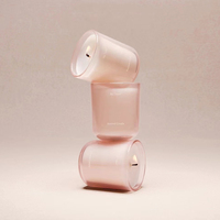 Ensemble cadeau de diffuseur de parfum de luxe avec boîte d'emballage, bougies parfumées à la cire de soja dans un flacon rond en verre, étiquette privée personnalisée