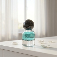 Flacon de parfum en verre incurvé rond de 50 ml avec bouchon en marbre naturel, logo personnalisé, flacon pulvérisateur de parfum vide