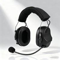 Headset Telepon Taktis Penguat Suara Perlindungan Pendengaran Peredam Kebisingan Lingkungan (ENC) Tahan Air IPX-3