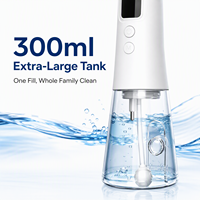 Hydropulseur dentaire Carepik à impulsions haute fréquence, étanche IPX7, pression 70-120 psi, réservoir 300 ml, rechargeable, sans fil, pour usage domestique