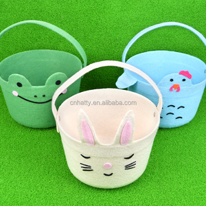 Cesta de Fieltro Portátil Hecha a Mano Personalizada de Conejo de Pascua, Bolsa para Niños con Asas para Dulces de Pascua, Decoraciones de Regalo, ¡Venta Caliente! - Product Image 3