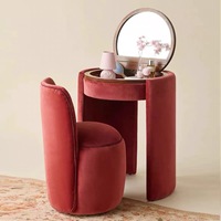 Commode rustique de luxe en pin avec miroir et chaise - Conception durable pour appartements, chambres et salons