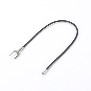 Câble de raccordement noir simple avec terminal à fourche en U et borne à sertir femelle pour câblage interne de contrôleur de carte PCB - Product Image 1
