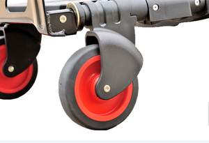 130KGS Stalen Frame 2 In 1 Grote Stilte Rubber Wiel Opvouwbare <span class=keywords><strong>Pallet</strong></span> <span class=keywords><strong>Rolling</strong></span> Hand Winkelwagen/Trolley/Truck - Product Image 4