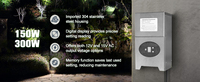 Transformador EI de paisaje exterior de baja tensión, con temporizador y control de fotocélula, 120V-AC para iluminación halógena y LED, para exteriores, de