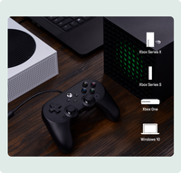 Control Alámbrico 8Bitdo Pro 2 para Series X/S, para One, Windows 10/11, Motor de Vibración, Botón Turbo, Giroscopio de Seis Ejes