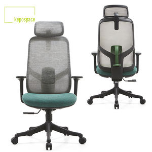 Chaise de bureau exécutive ergonomique en maille KEPO au design moderne avec appuie-tête réglable et soutien lombaire réglable, chaises de bureau à domicile - Product Image 1