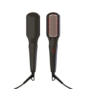 Fast Heat-up Negative Ion Infrared Repair Ceramic Electric Heat Brush Hair Straightener for Women Hair Styling Tools