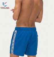 Shorts de bain imprimés pour hommes, taille élastique avec cordon de serrage, poches latérales, pour la plage et le surf