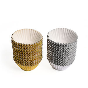 Gobelets en papier d'aluminium doré <span class=keywords><strong>pour</strong></span> cupcakes, gobelets en papier cuisson, étui à gâteaux au chocolat - Product Image 3