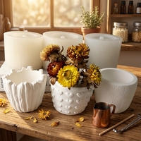 Moule en silicone pour pot de fleurs en ciment DIY, résine époxy, fabrication artisanale, moule réutilisable pour pot de plante en plâtre