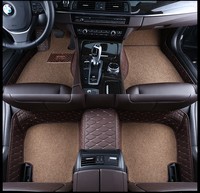 Tapis de voiture de luxe en cuir, design tendance, sur mesure, imperméables, antidérapants, faciles à nettoyer, ensemble complet pour