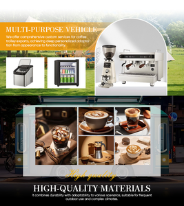 Carrello Elettrico per Alimenti in Acciaio Inossidabile di Alta Qualità, Carretto Caffè Mobile, Food Truck per Attività Commerciali su Strada - Product Image 3