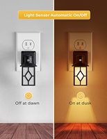 ZHILAI Mini Lampe Murale LED Ambre Moderne avec Capteur de Lumière, Allumage Crépusculaire, pour Chambre de Bébé, Escaliers