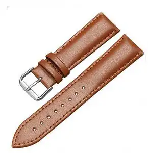 Popular Cheap Universal Cowhide Leather Watch Strap 12mm to 24mm Plain Universal Soft Genuine Leather Watchband