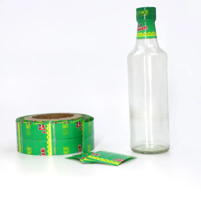 Personalizado ou Transparente PVC/PET Shrink Wrap Bandas Soft PVC/PET Film Bandas para Garrafas De Vedação De Suco De Café Água Mineral Embalagem