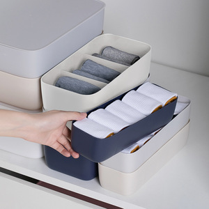 HeDou Clothing Organizer Five Compartment Sock Box Three Compartment Underwear Storage Drawer Divider For Dormitory Use - Product Image 4