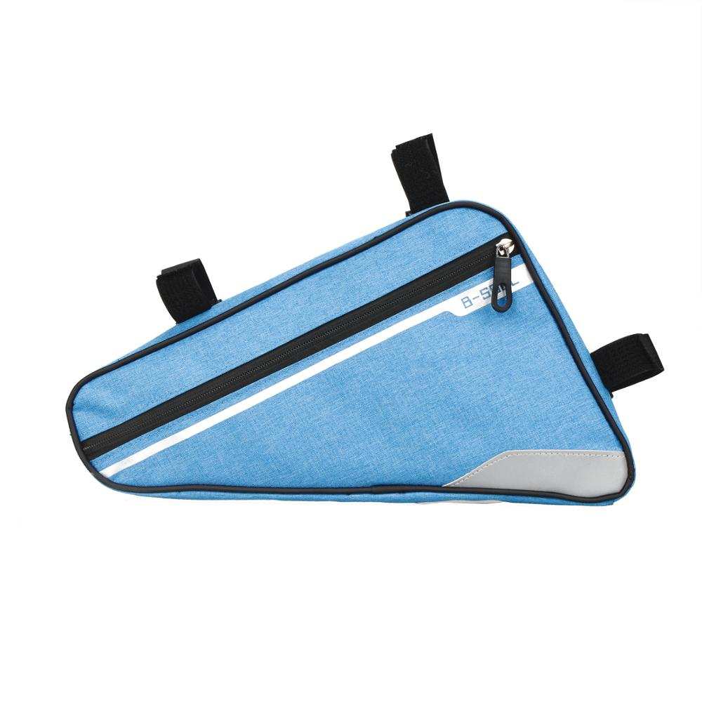 Sac Triangle Vélo B-SOUL Cadre Supérieur - Étanche Bleu Avec Fermeture Zip