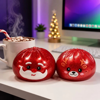 Groothandel Kerst Dumpling Squishy Speelgoed OEM/ODM Aangepaste TPR Glitter Stress Verlichtende Knijp Speelgoed Bulk Fabriek Direct
