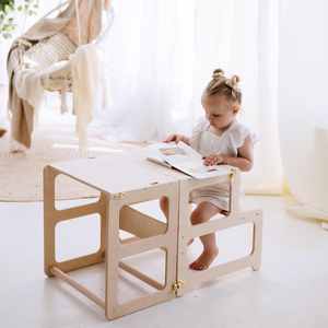Torre de cocina Montessori moderna, herramienta de pie de madera para niños pequeños, para dormitorio de granja, escuela y jardín de infantes - Product Image 4