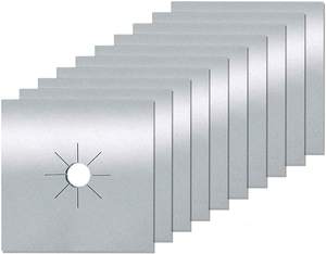 Set de 4 pièces argentées pour cuisinière à gaz Coussin de protection anti-salissure et anti-huile Tampon de nettoyage Protecteur de cuisinière - Product Image 5