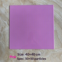 Plaque de base en plastique pour blocs de construction de petite taille, compatible avec les pièces d'assemblage, grande plaque de base pour briques murales, 50x50 trous, modèle DX5050