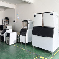 Machine à glaçons en cubes, fabrication de glaçons en forme de nuggets, équipement de fabrication, appareil automatique carré d'occasion pour l'extérieur, en vente