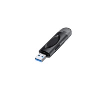 Lecteur de cartes, noir, 2-en-1 SD+TF, SD 3.0, modèle à branchement direct double port USB-A + Type-C, double carte double lecture