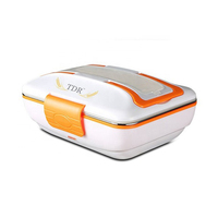 Boîte à lunch électrique auto-chauffante METIS multifonction, facile à transporter, 110-220V, 3 compartiments, acier inoxydable de qualité alimentaire, fraîcheur garantie