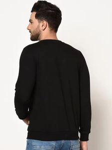 Camisetas de manga larga negras para hombre de alta calidad, cuello redondo, transpirables, económicas, 100% algodón. - Product Image 3