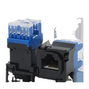 Australië Type Rj45 Utp Cat6 8p8c 180 Graden Zwart En Blauw Keystone Jack Netwerkconnector Module-DP-KJ-8130 - Product Image 1
