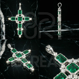 Colgante de Lujo con Letra Personalizada de Plata 925, Estilo Hip Hop, con Moissanita VVS que Pasa la Prueba del Diamante, Joyería Fina para Hombre - Product Image 2